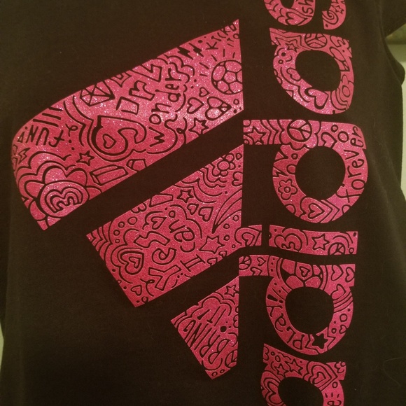 Adidas Sporty Inspirational Graphic Sparkle Tee - Picture 4 of 5